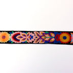 Embroidered Floral Trim - 2" Wide - Black