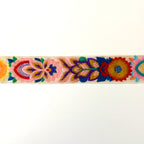 Embroidered Floral Trim - 2" Wide - White
