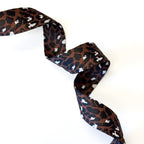 Animal Print Webbing - 1-1/2" wide - Dark Brown/Black
