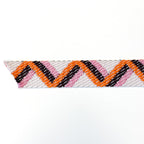 Zig-Zag Webbing - 1" wide - Pink/Orange/White