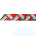 Zig-Zag Webbing - 1" wide - Blue/Red/Brown