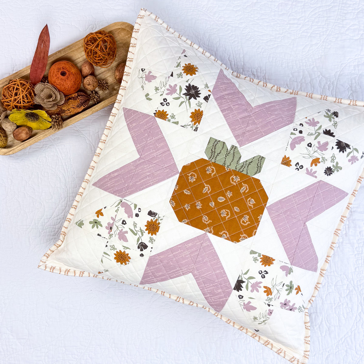 pumpkin barn star pillow
