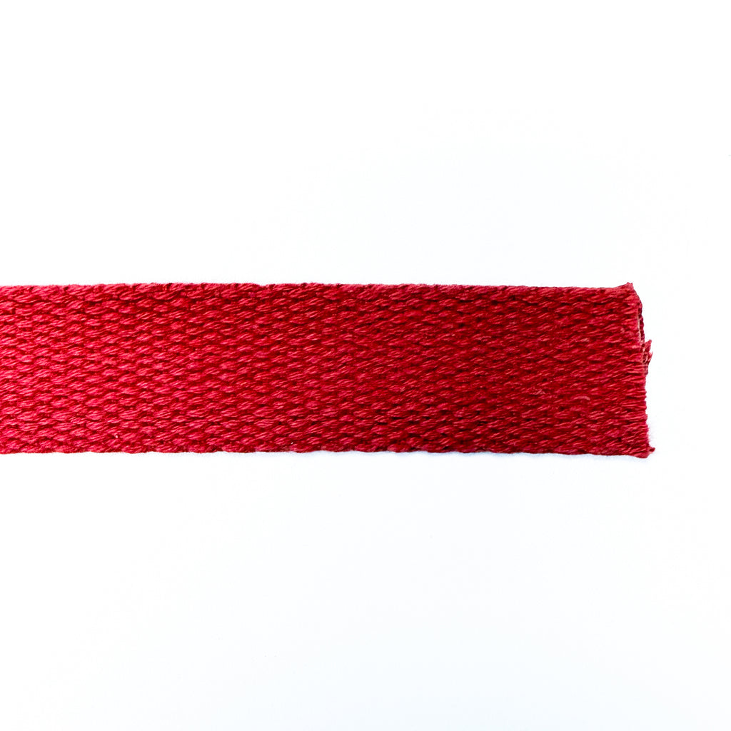 Cotton Webbing - 1" wide - Red