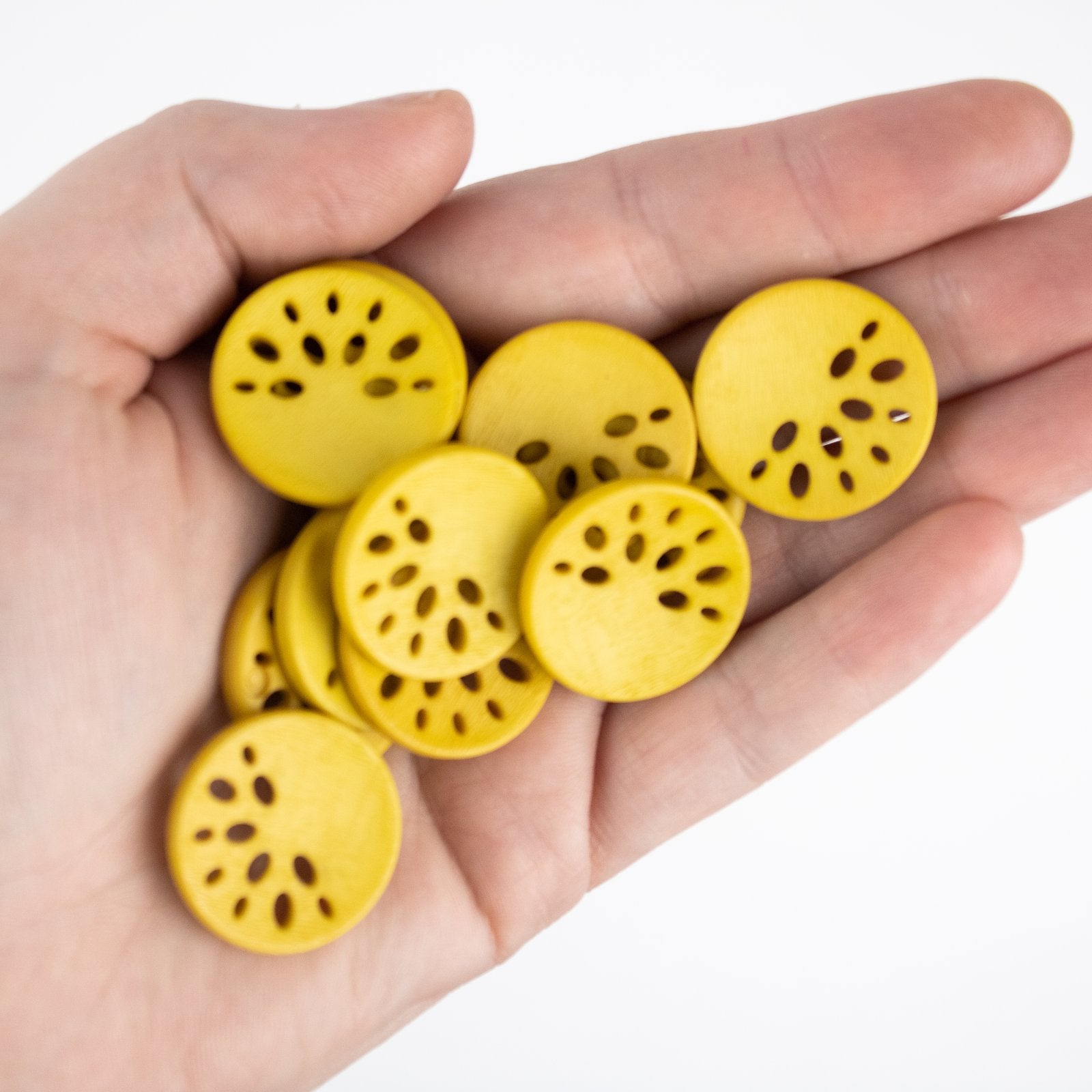 1" Polyamide Button - Yellow