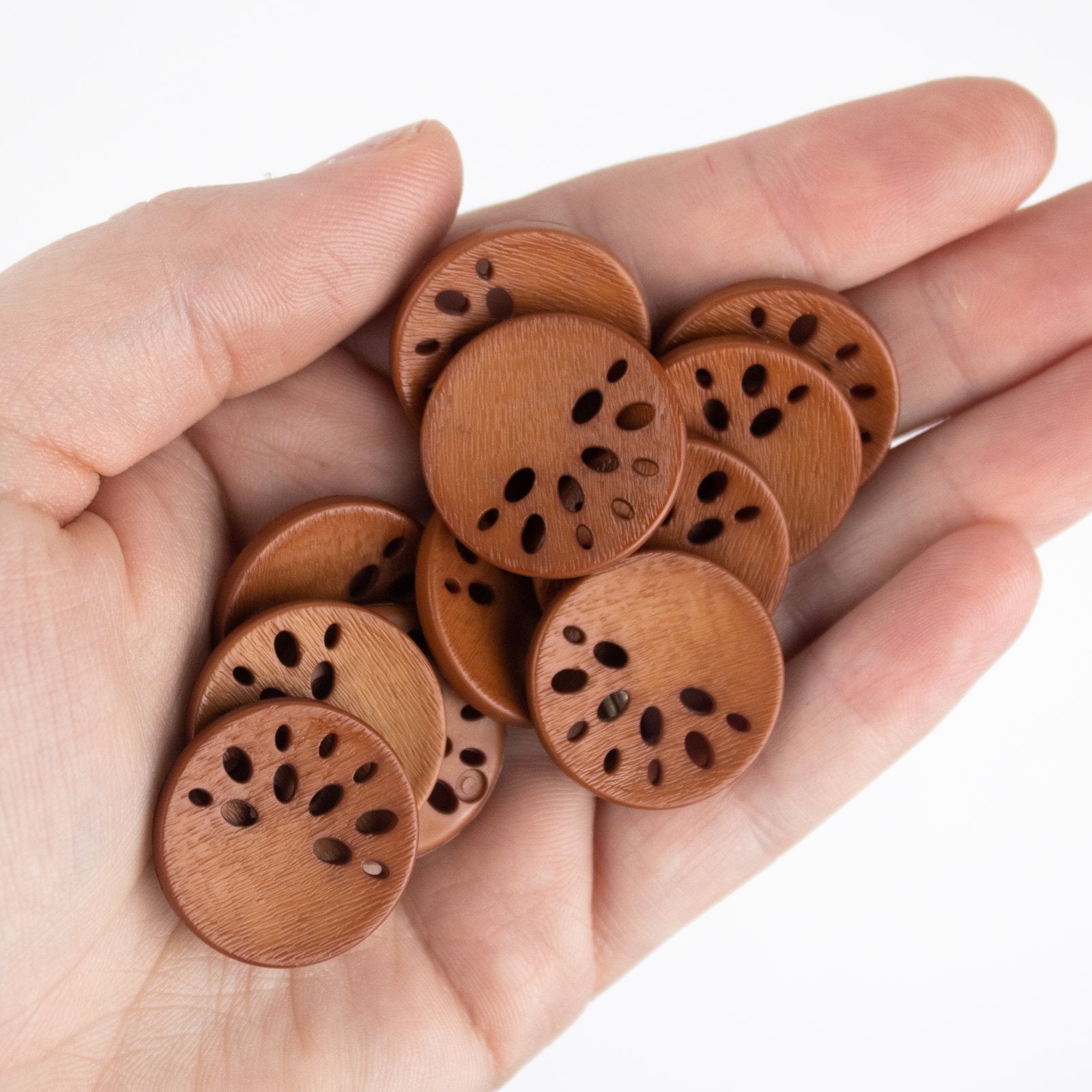 1" Polyamide Button - Brown