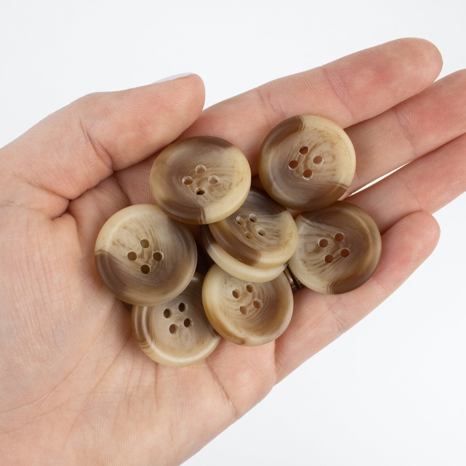 1" Fashion Button - Brown