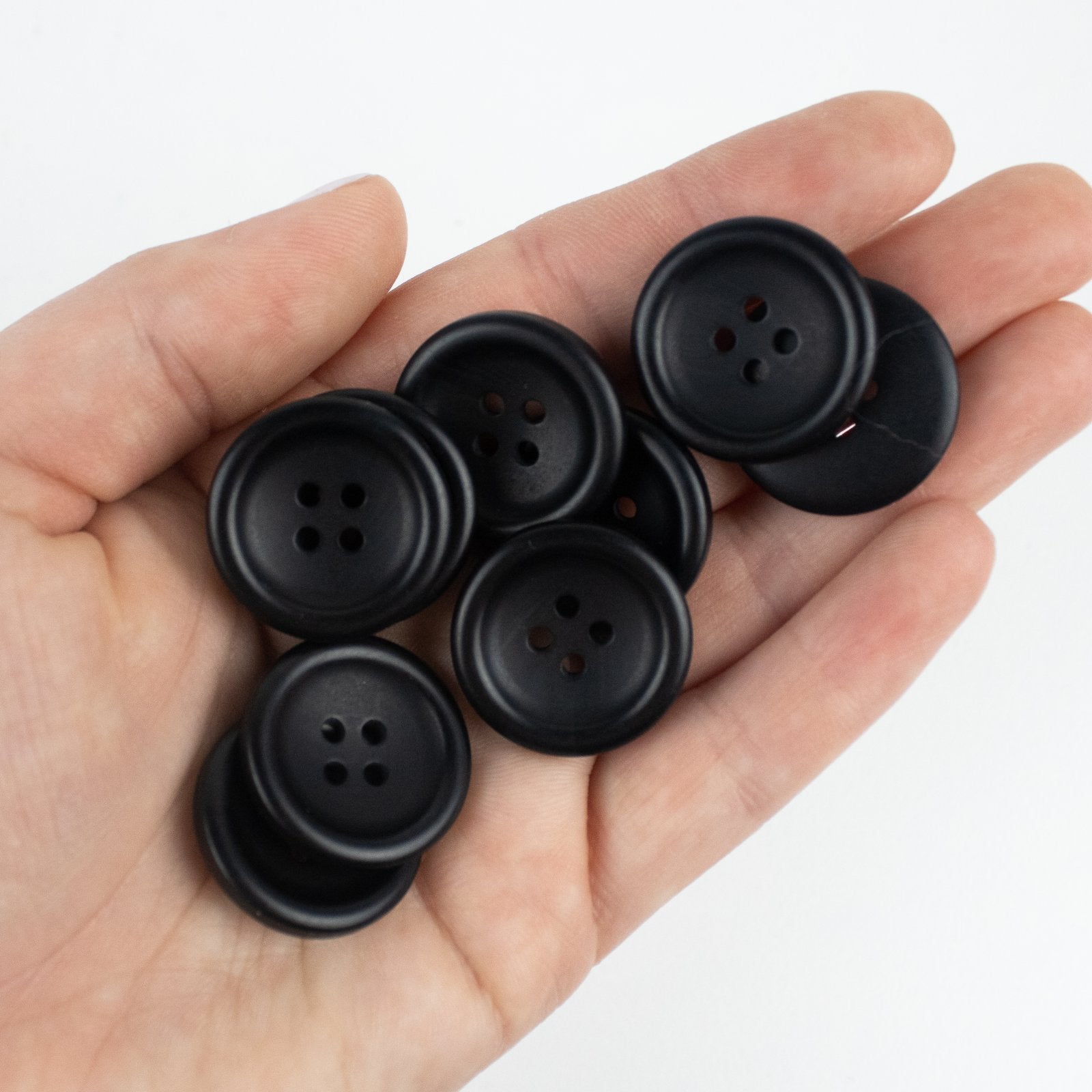 1" Fashion Button - Black