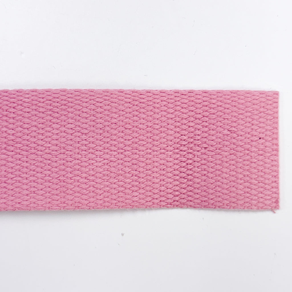 Cotton Webbing - 1-1/2" wide - Rose Pink
