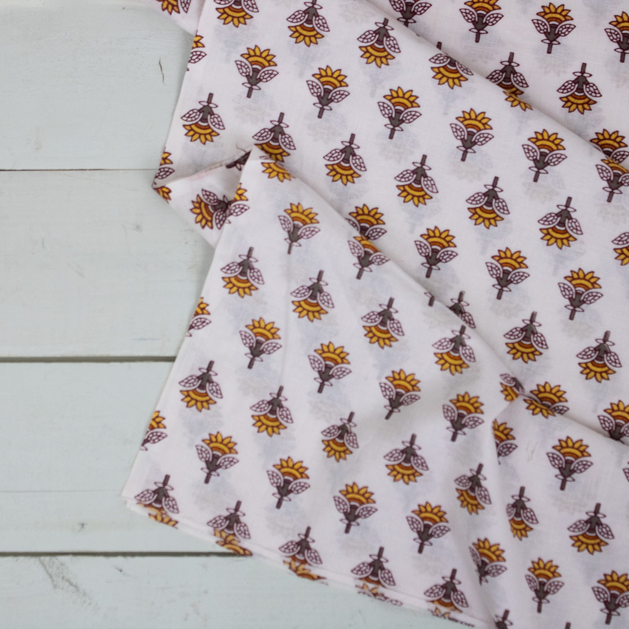 Block Print Floral - Peach