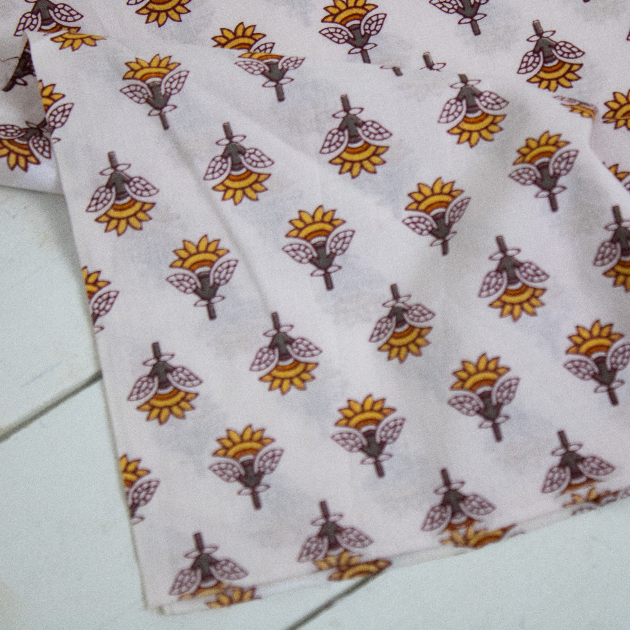 Block Print Floral - Peach