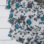 Block Print Floral - Turquoise