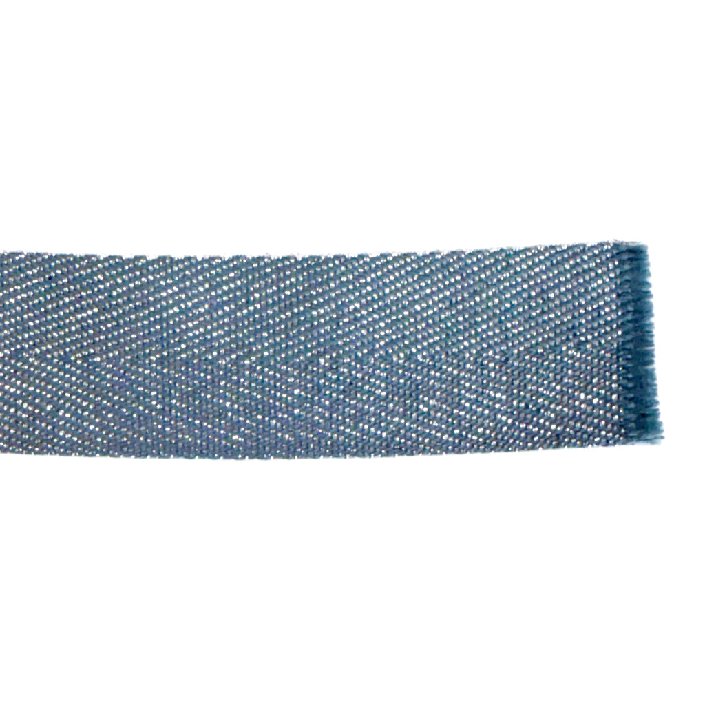 Sparkle Metallic Twill Ribbon - 1" - Blue (col. 21)
