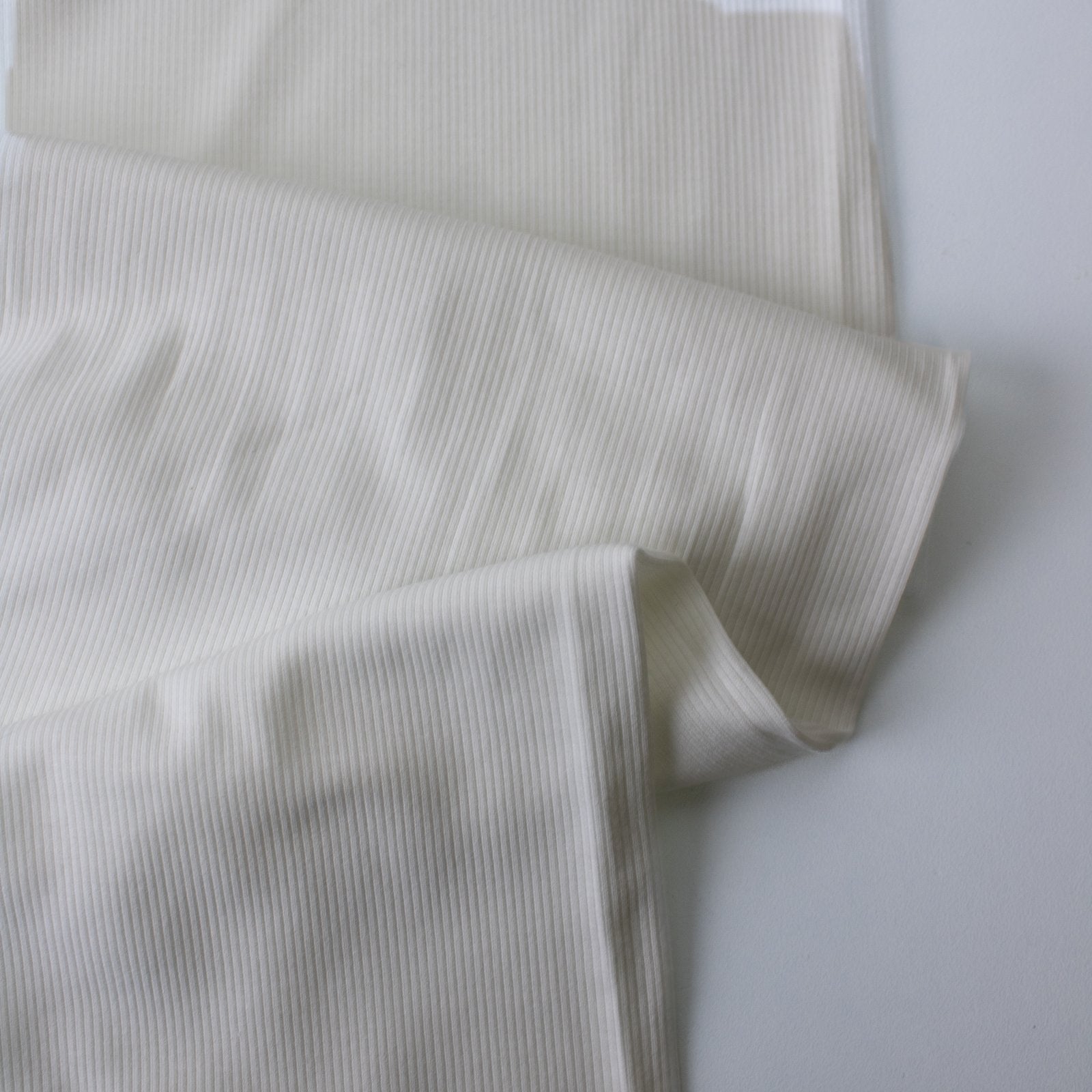 Cotton Rib Knit - White