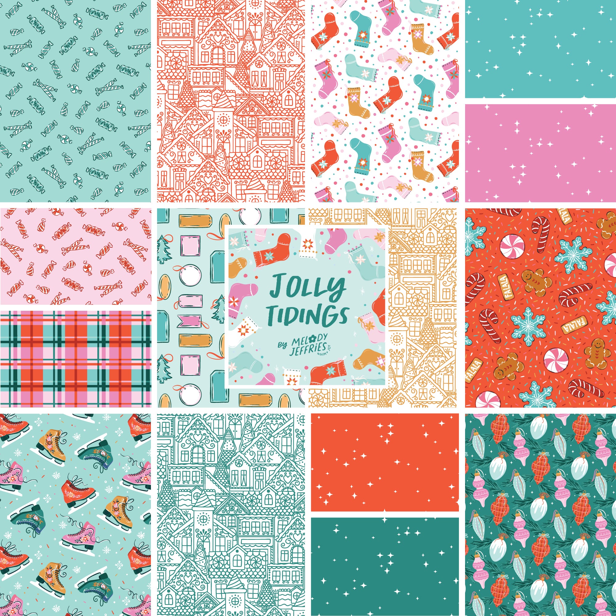 Jolly Tidings 5" Charm Pack