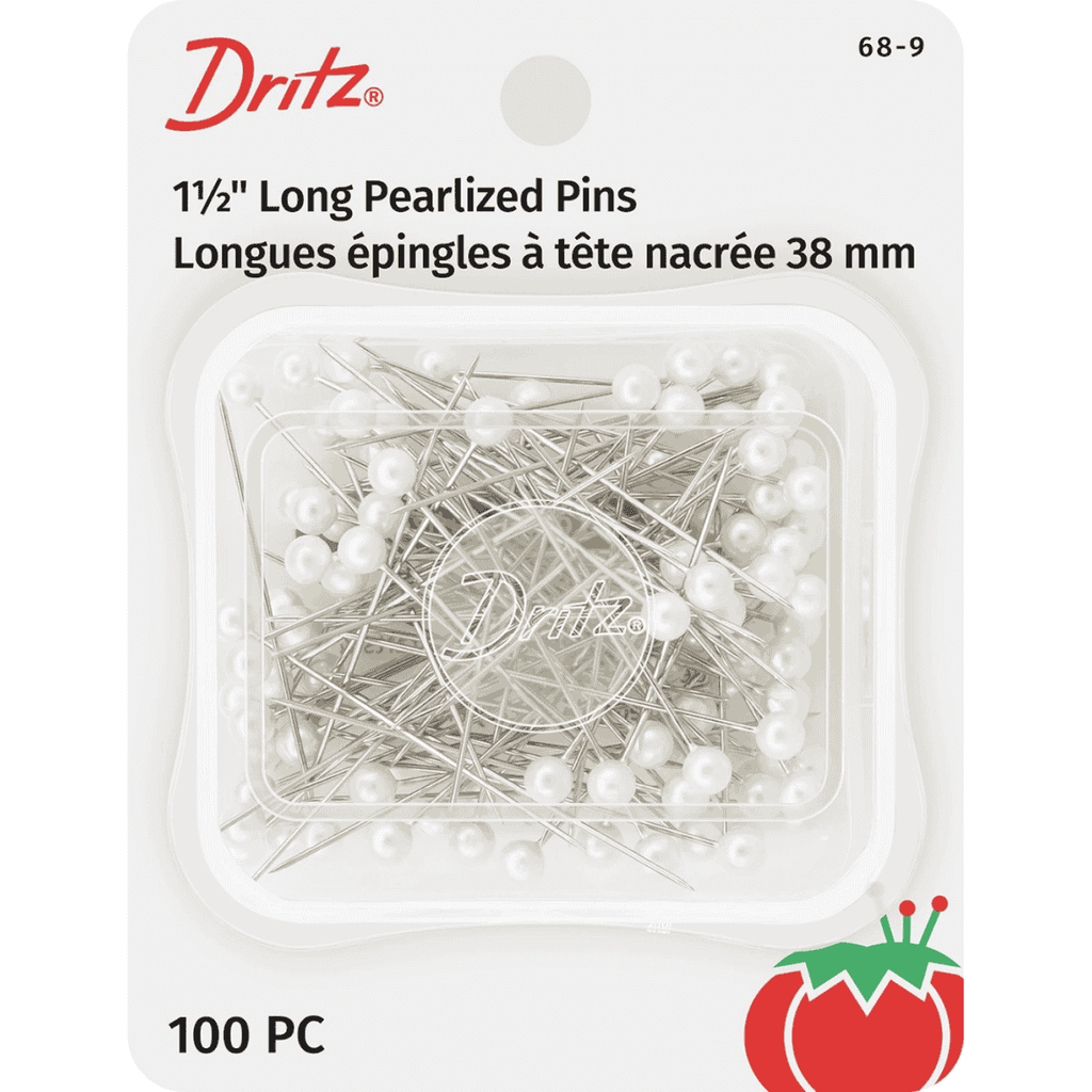 Pearlized White Pin Size 24 - 1-1/2" 100ct