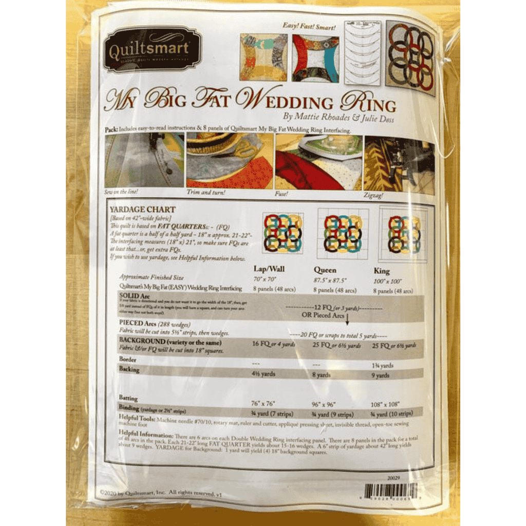 My Big Fat Easy Wedding Ring Pack - Quiltsmart