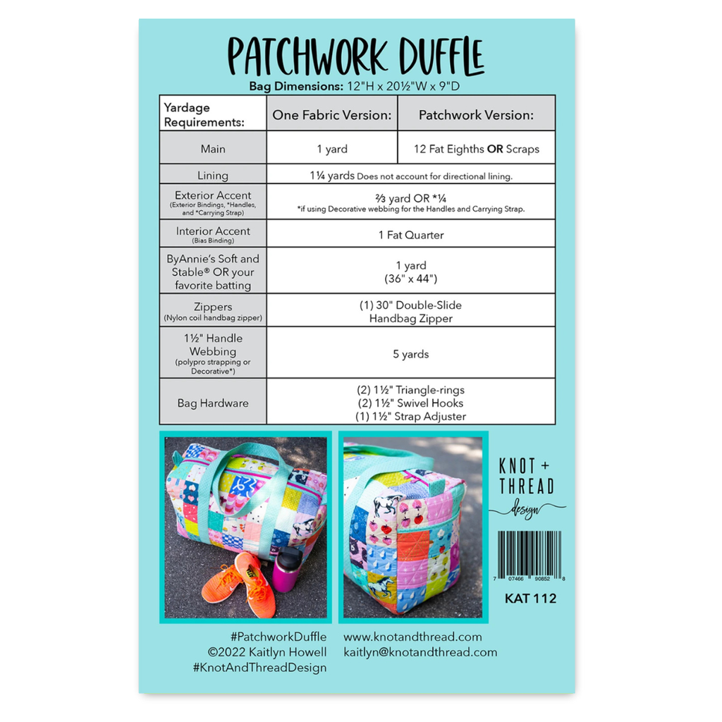 Knot and Thread Designs - Patchwork Duffle