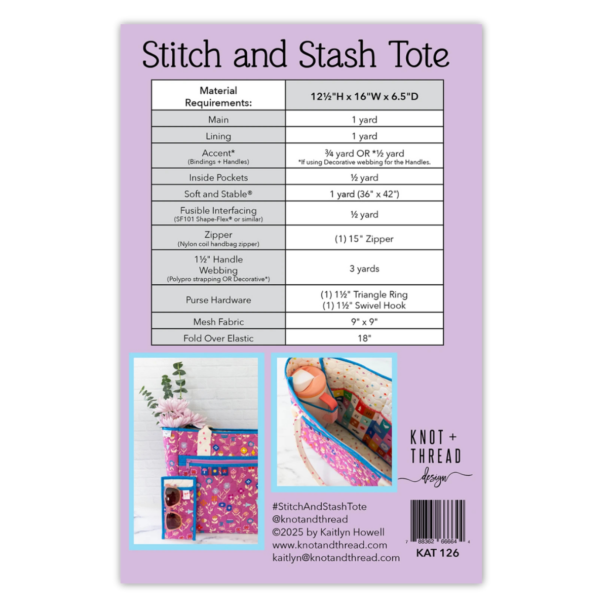 Knot and Thread Designs - Stitch and Stash Tote