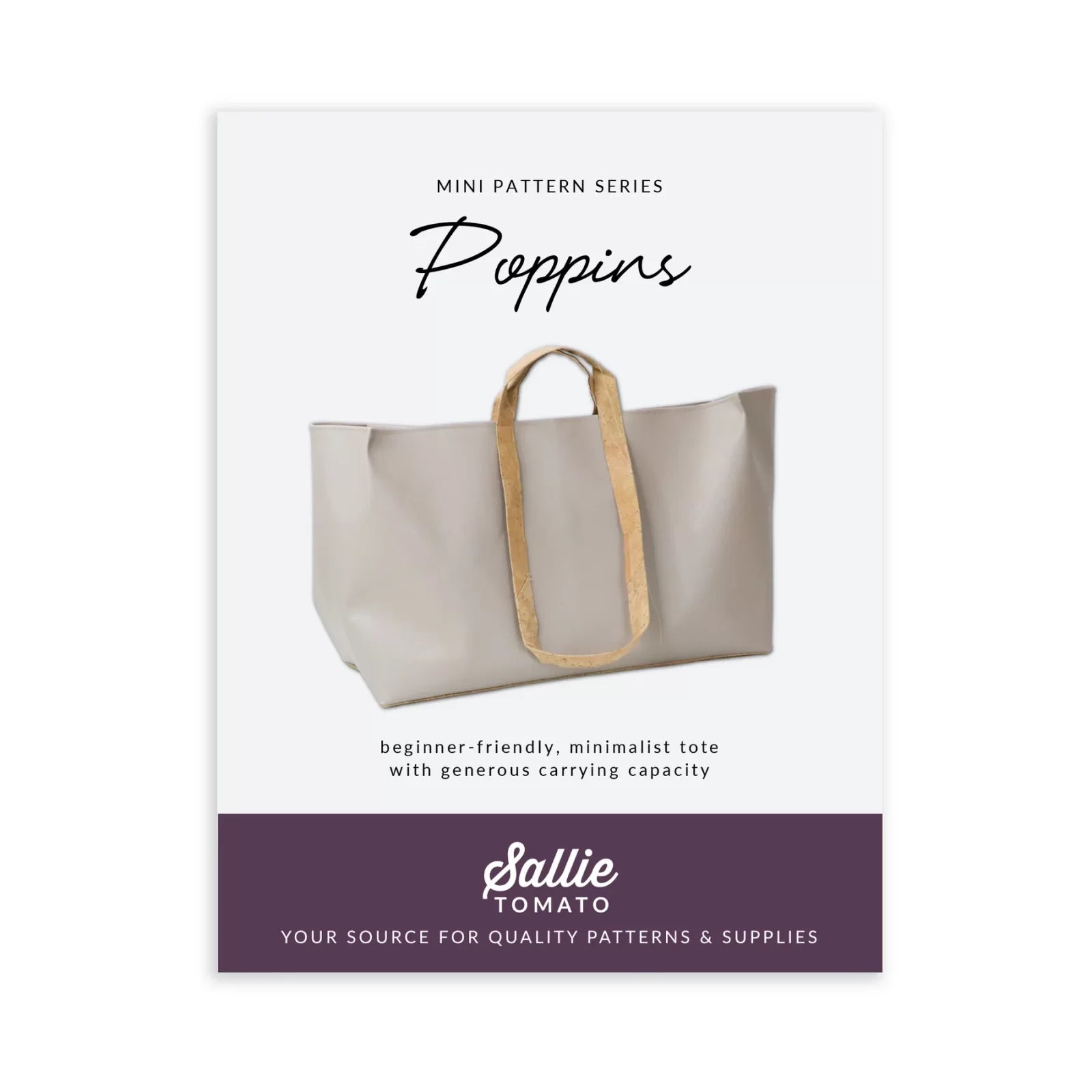 Sallie Tomato - Poppins Tote Bag Pattern