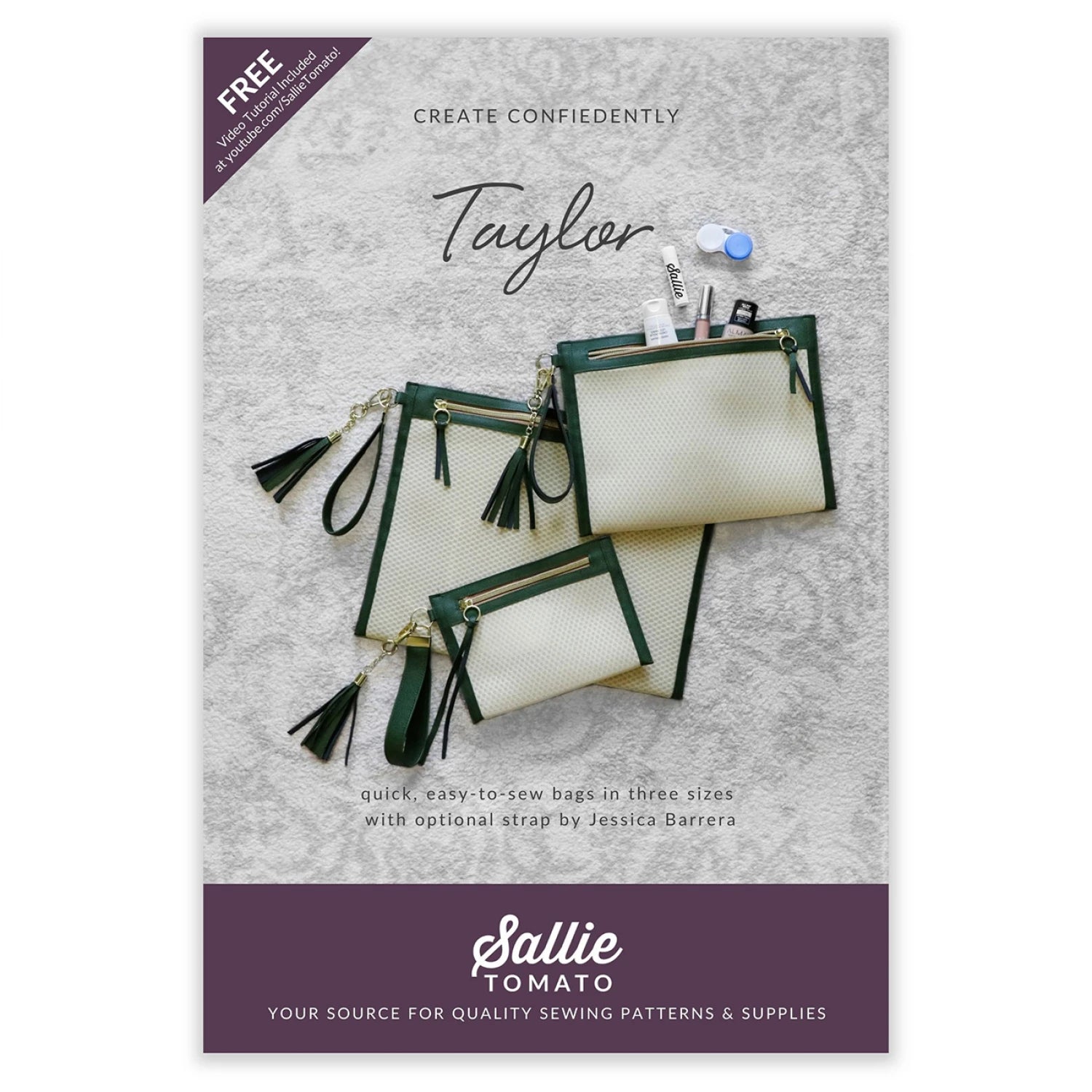 Sallie Tomato - Taylor Clear Zipper Bag Pattern
