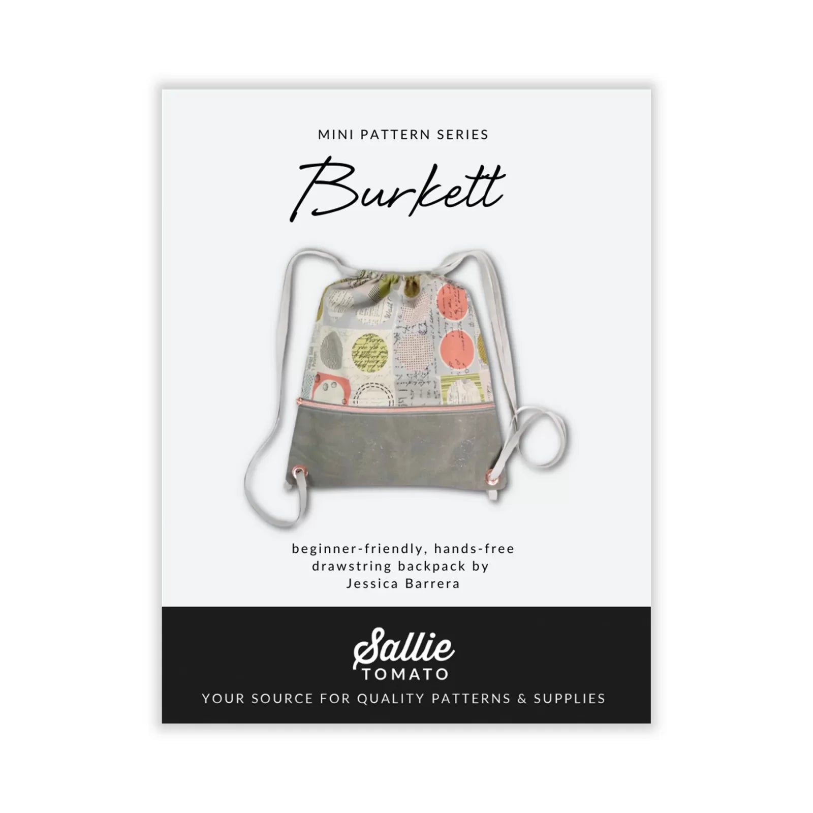 Sallie Tomato - Burkett Drawstring Backpack Pattern