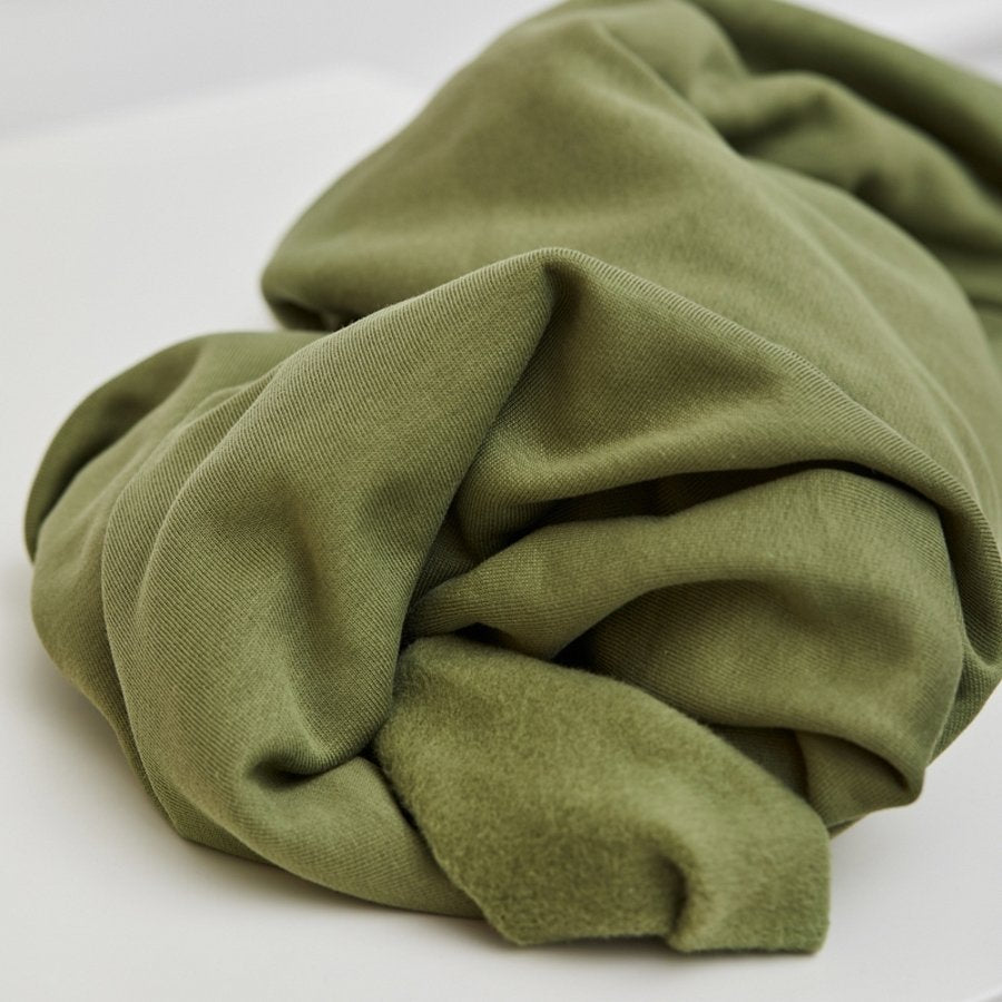 Brushed Sweat Knit - Olive Green
