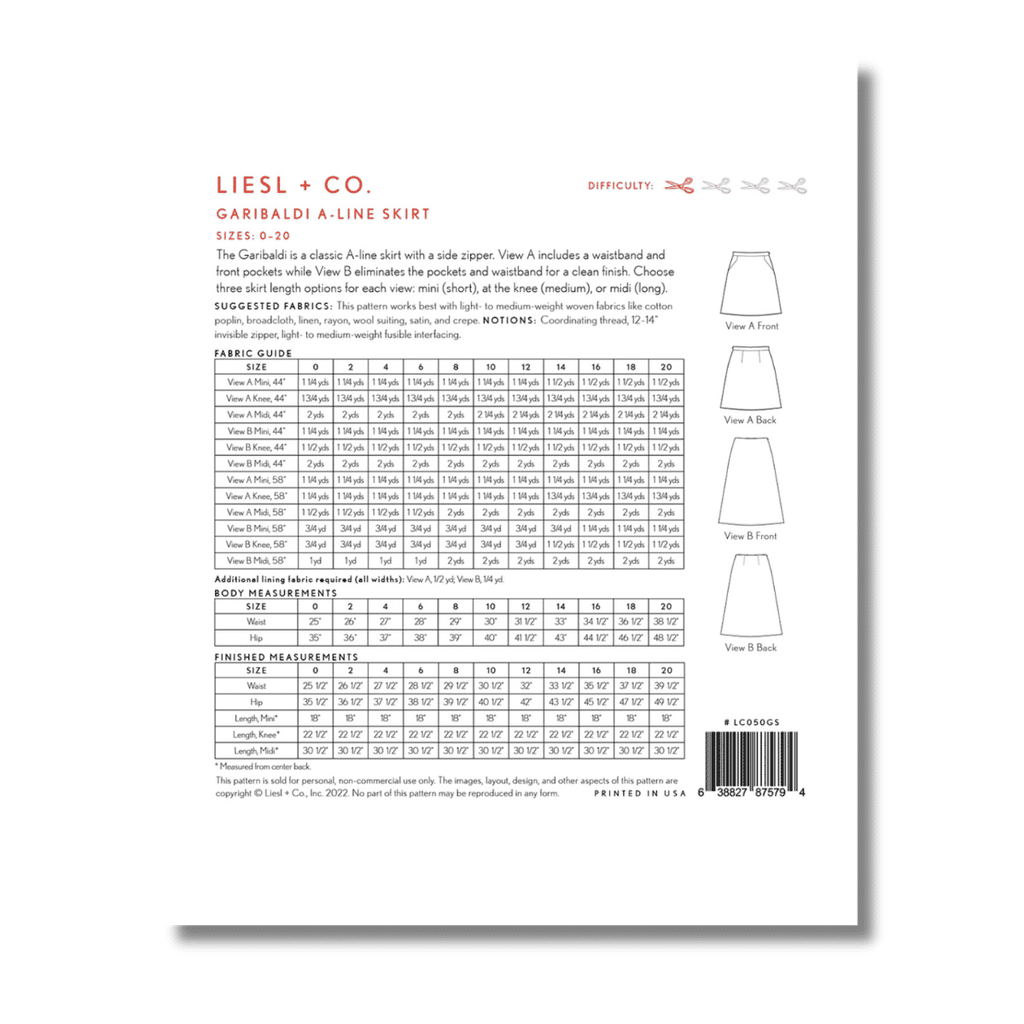 Liesl + Co - Garibaldi A-Line Skirt