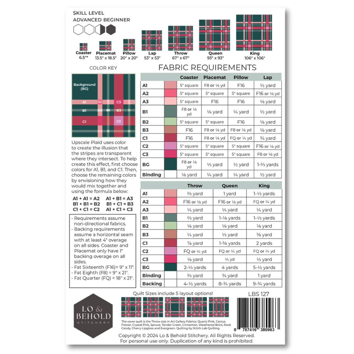 Lo & Behold Stitchery - Upscale Plaid Quilt