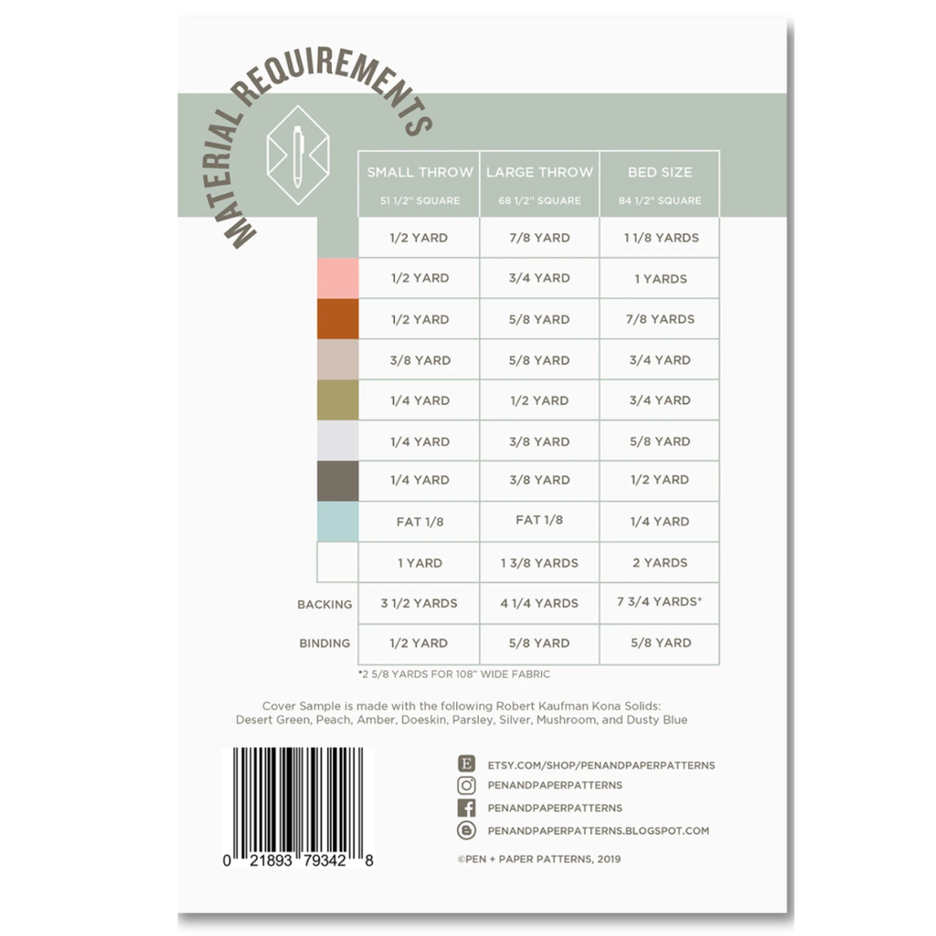 Pen + Paper Patterns - Geo Weaver Quilt