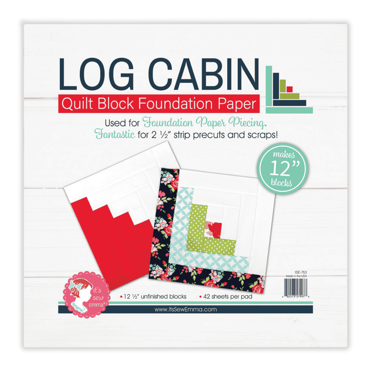 Log Cabin 12in Block Foundation Paper Pad