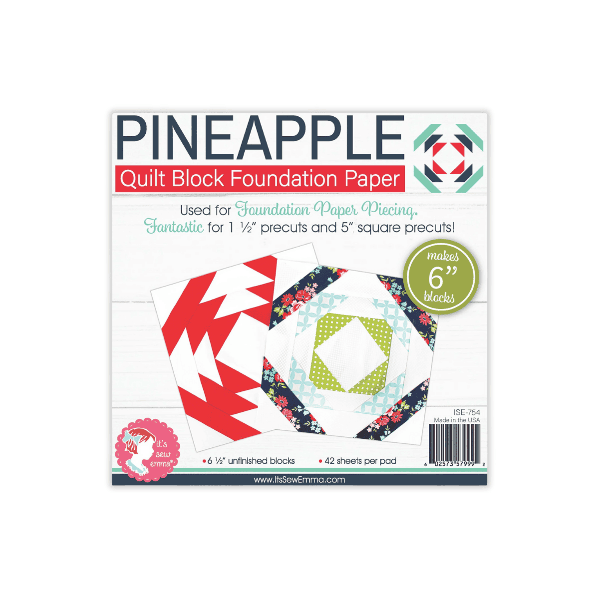 Pineapple 6in Block Foundation Paper Pad