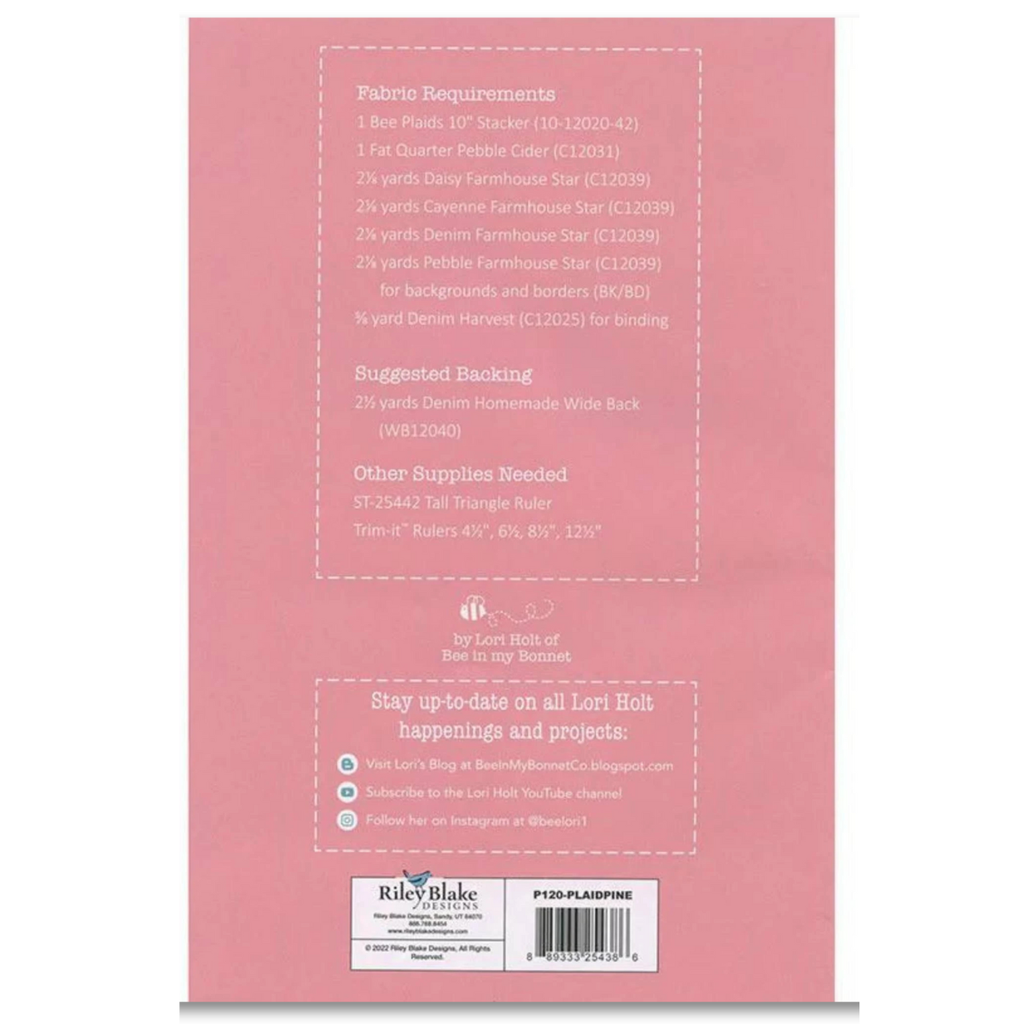 Plaid Pines Quilt Pattern - Lori Holt