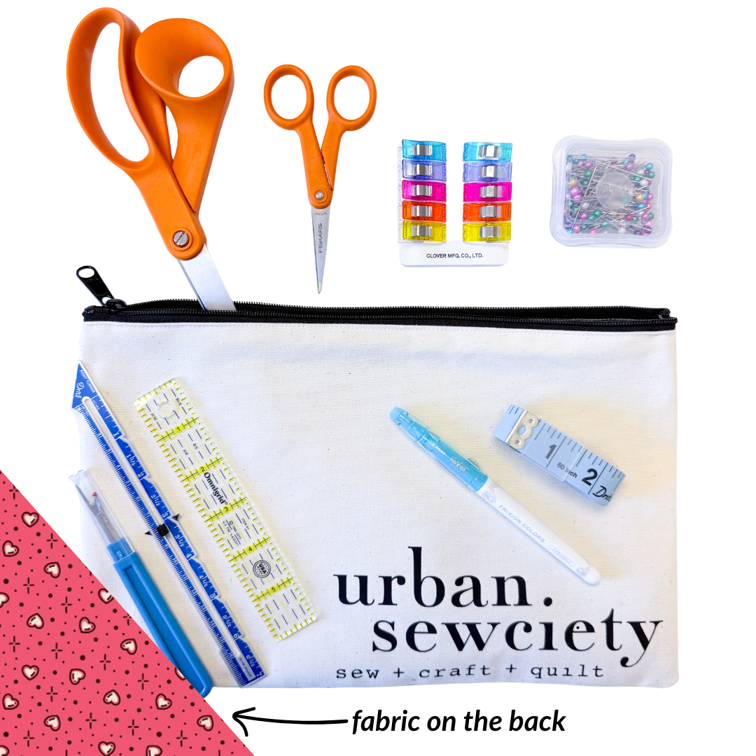 Urban Sewciety 9" Zipper Pouch + Tools