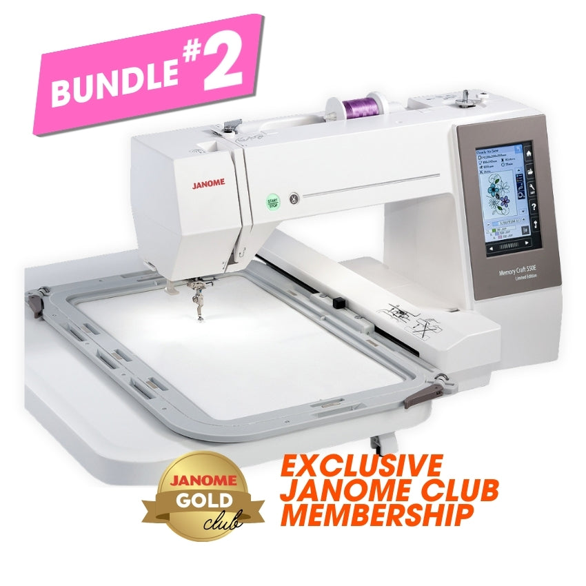 Janome Memory Craft 550ELE  Embroidery Machine - FREE SHIPPING
