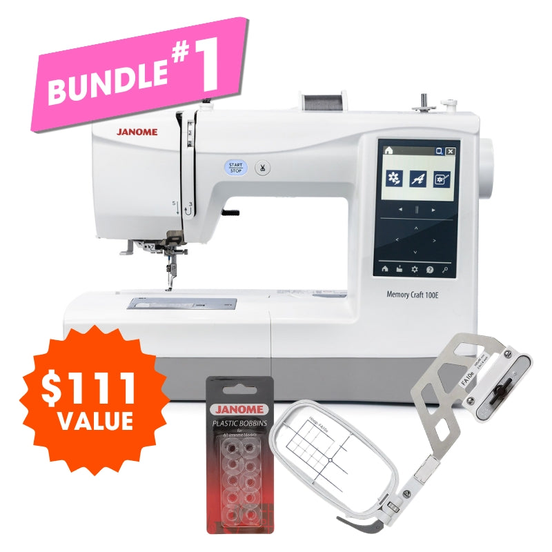 Janome Memory Craft 100E Embroidery Machine - FREE SHIPPING