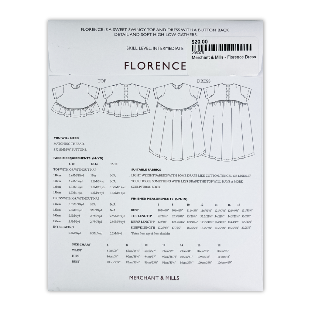Merchant & Mills - Florence Sizes 6-18