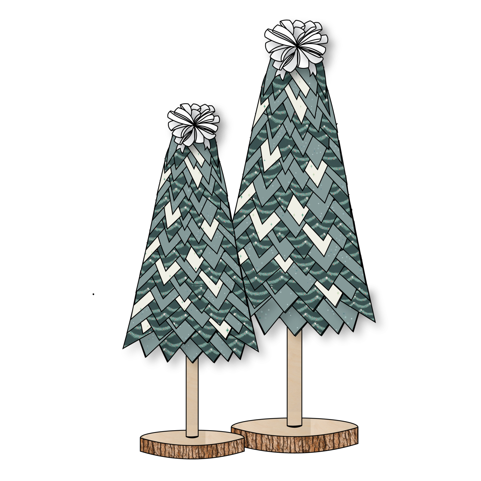Project Kit: 'No Sew Fabric Trees' Kit