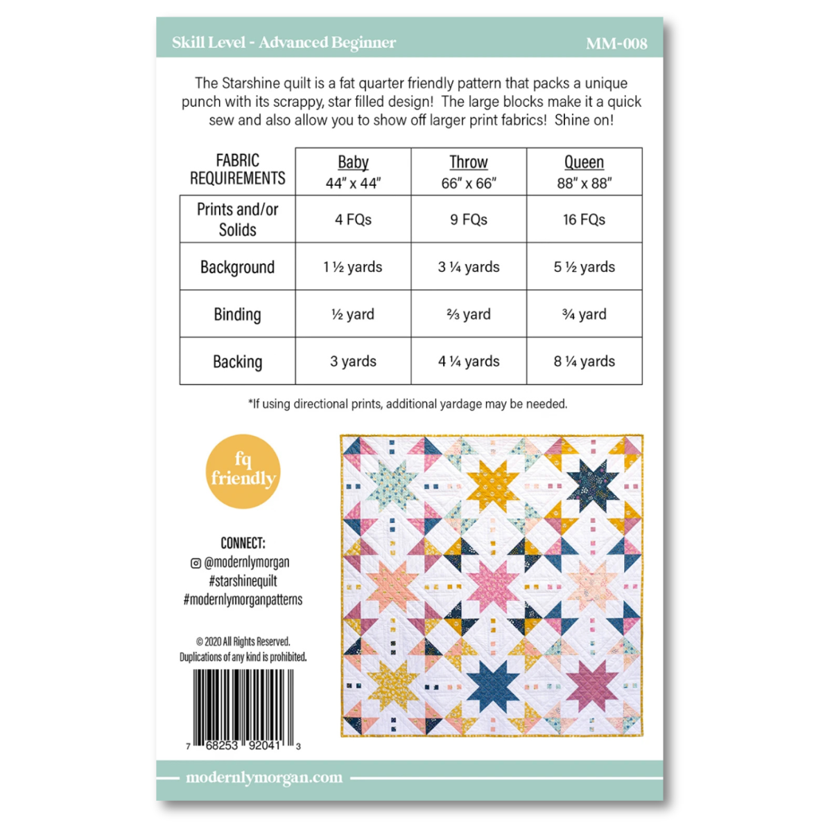 Modernly Morgan - Starshine Quilt