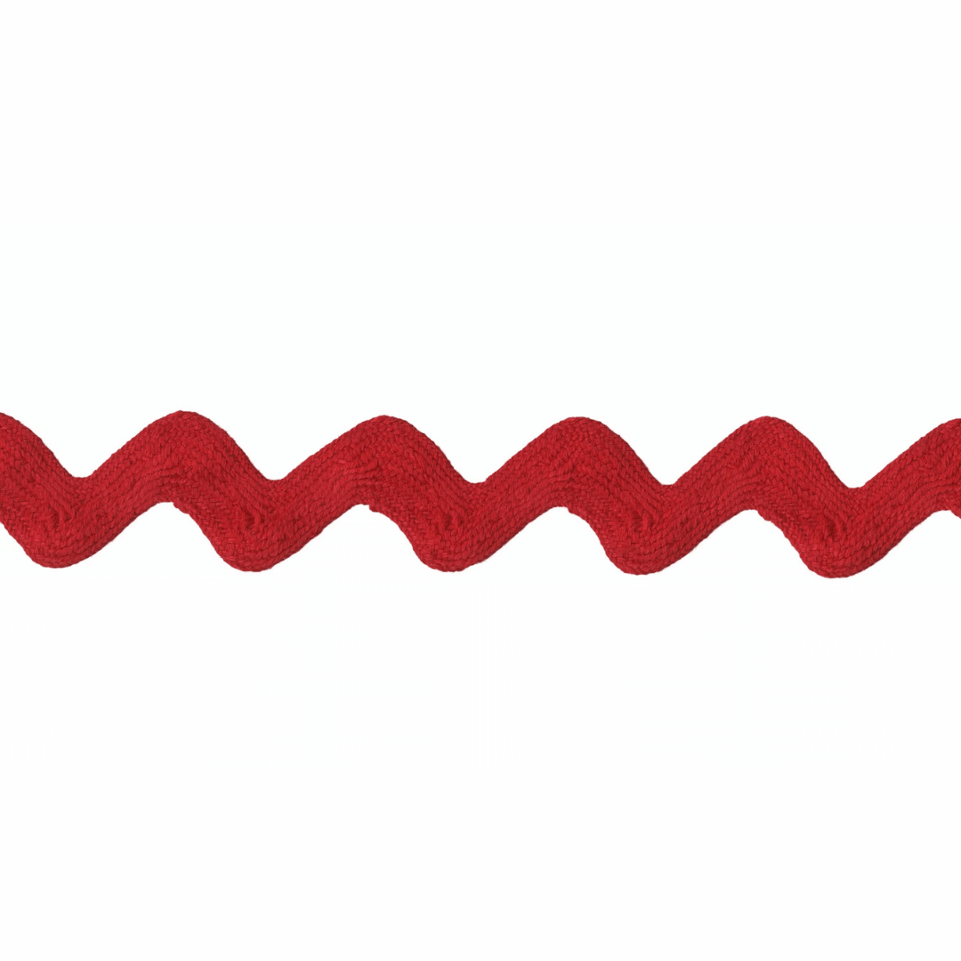 3/4" Ric Rac Trim - Red