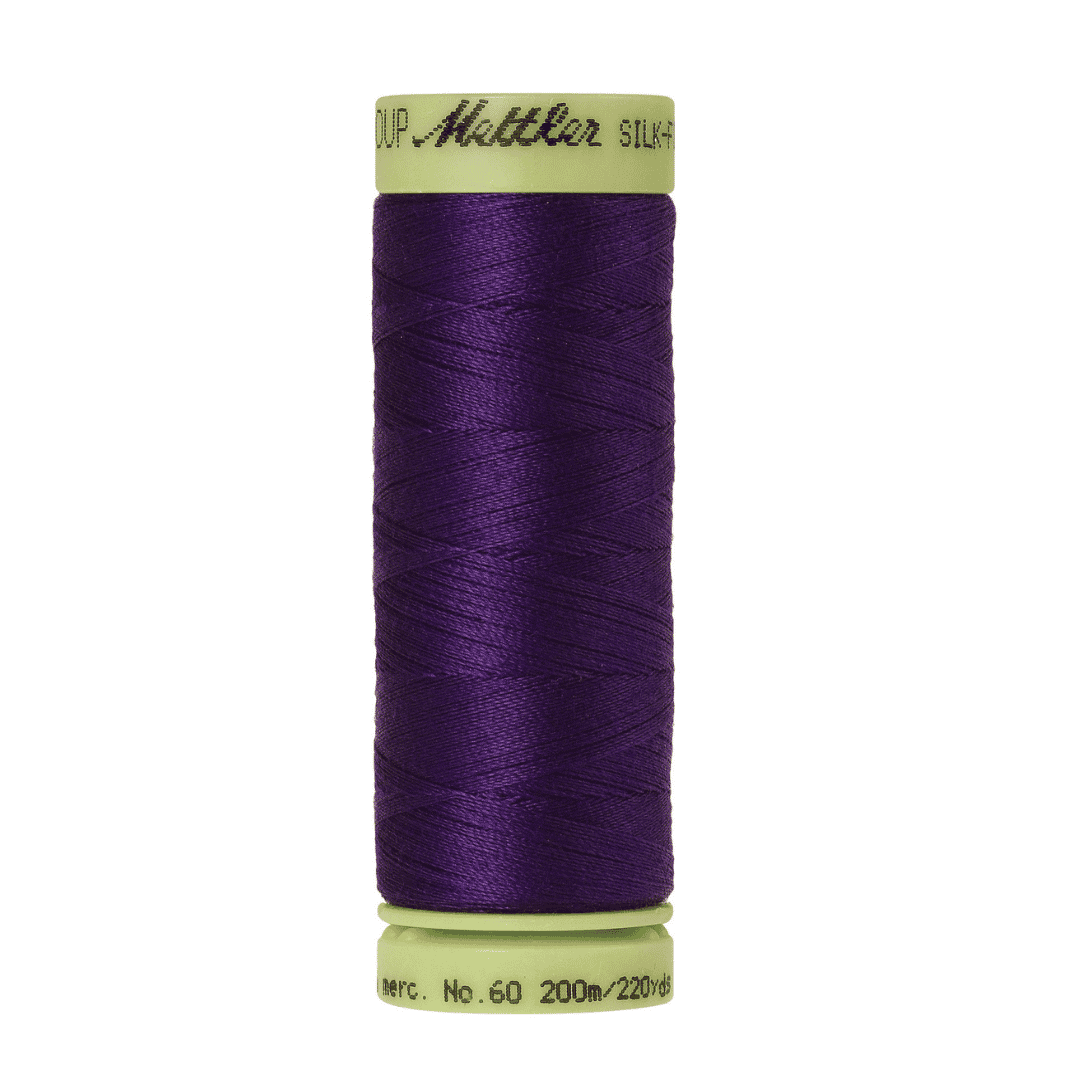Mettler Silk Finish Cotton 60wt Thread - 220 yds - Deep Purple