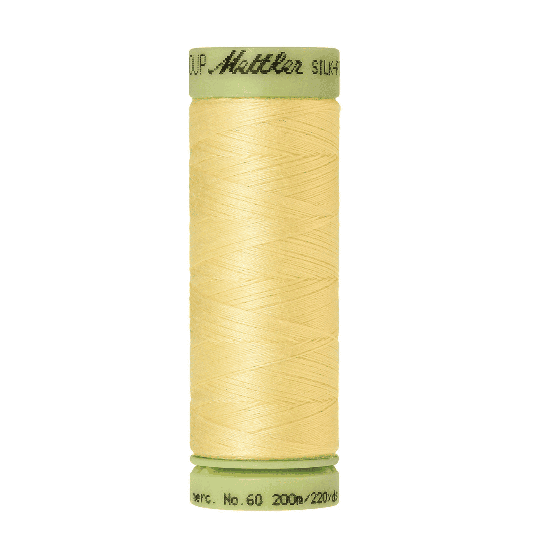 Mettler Silk Finish Cotton 60wt Thread - 220 yds - Lemon Frost
