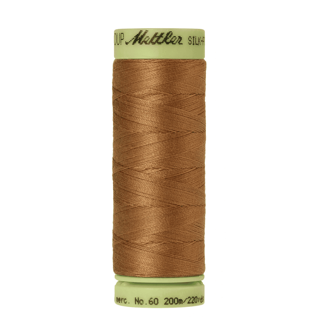 Mettler Silk Finish Cotton 60wt Thread - 220 yds - Bronze Brown