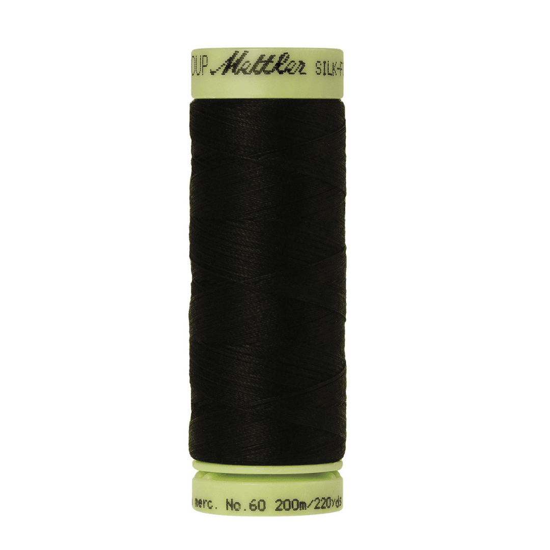 Mettler Silk Finish Cotton 60wt Thread - 220 yds - Black