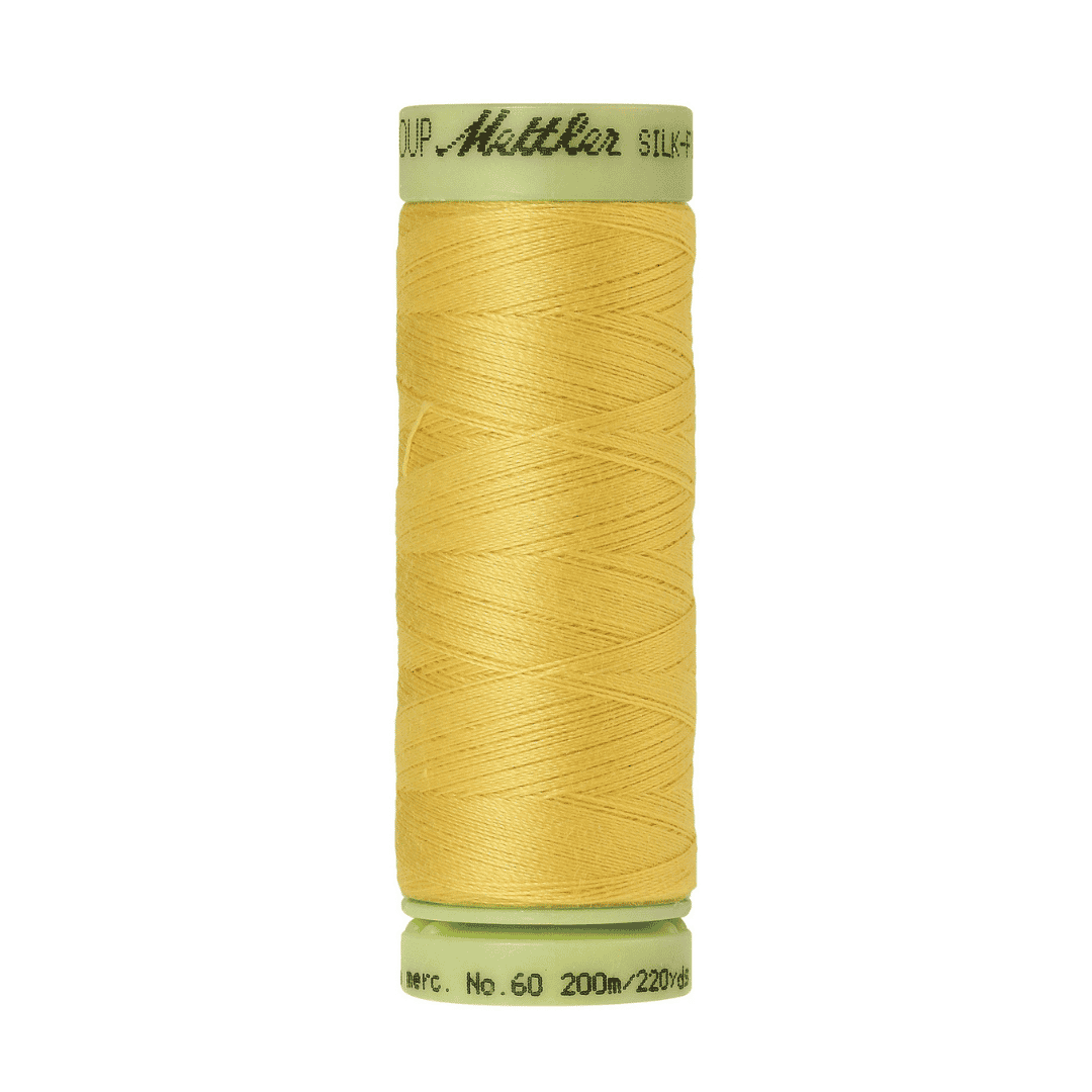 Mettler Silk Finish Cotton 60wt Thread - 220 yds - Lemon Peel