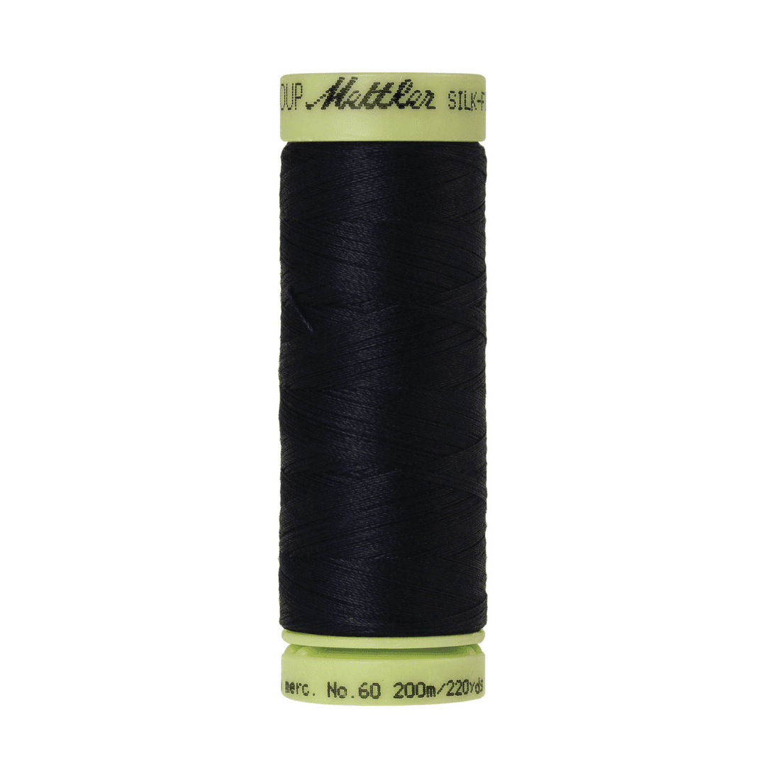Mettler Silk Finish Cotton 60wt Thread - 220 yds - Darkest Blue