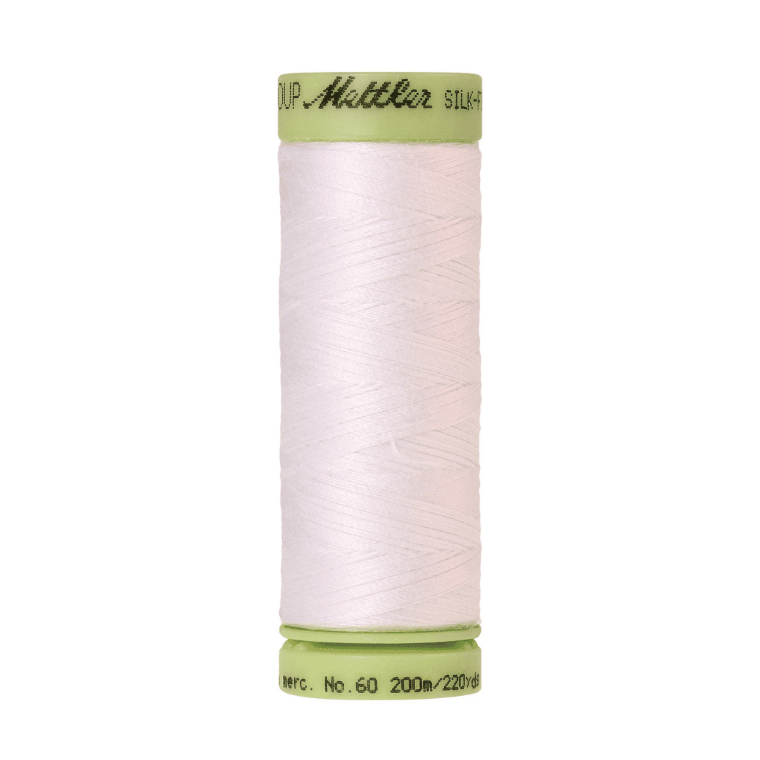 Mettler Silk Finish Cotton 60wt Thread - 220 yds - White