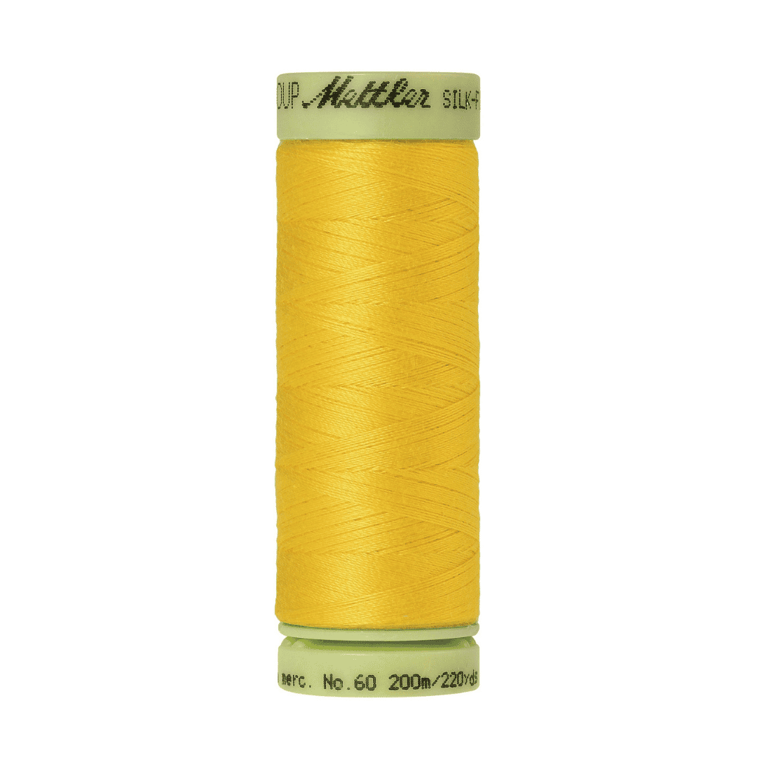 Mettler Silk Finish Cotton 60wt Thread - 220 yds - Vibrant Yellow