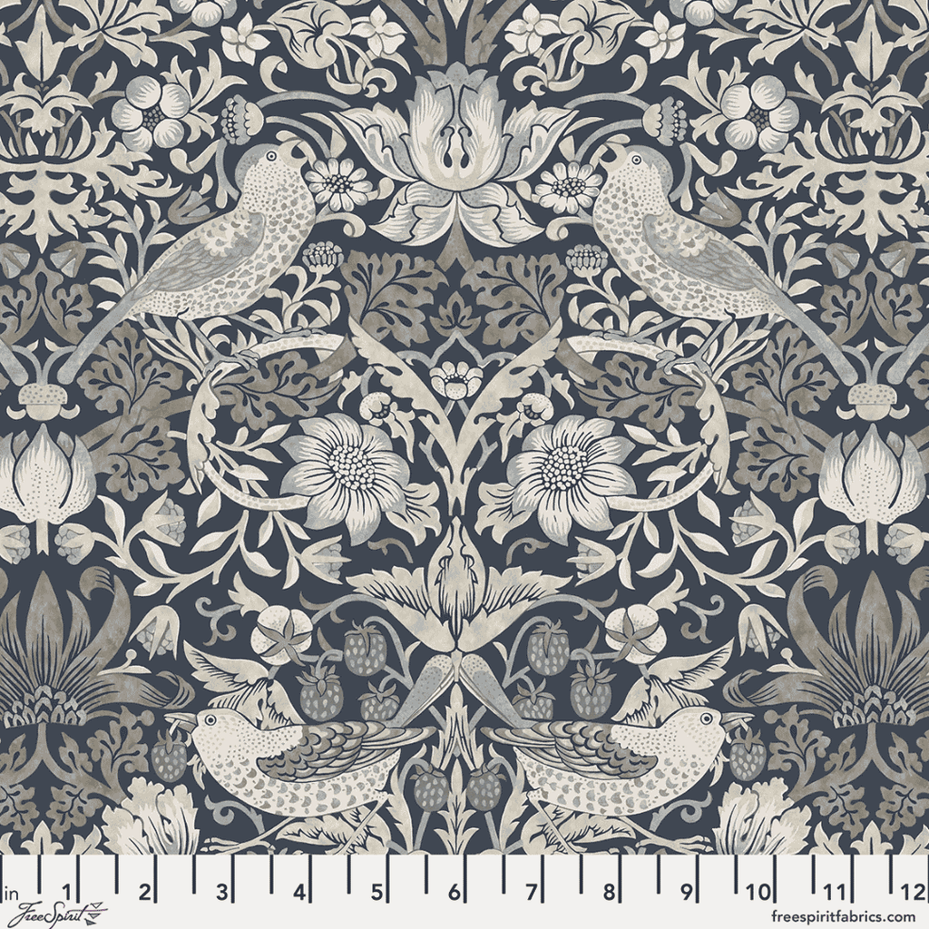 William Morris Morden - Strawberry Thief - Charcoal