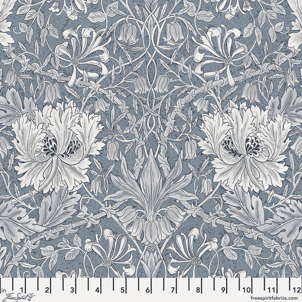 William Morris Morden - Honeysuckle & Tulip - Indigo