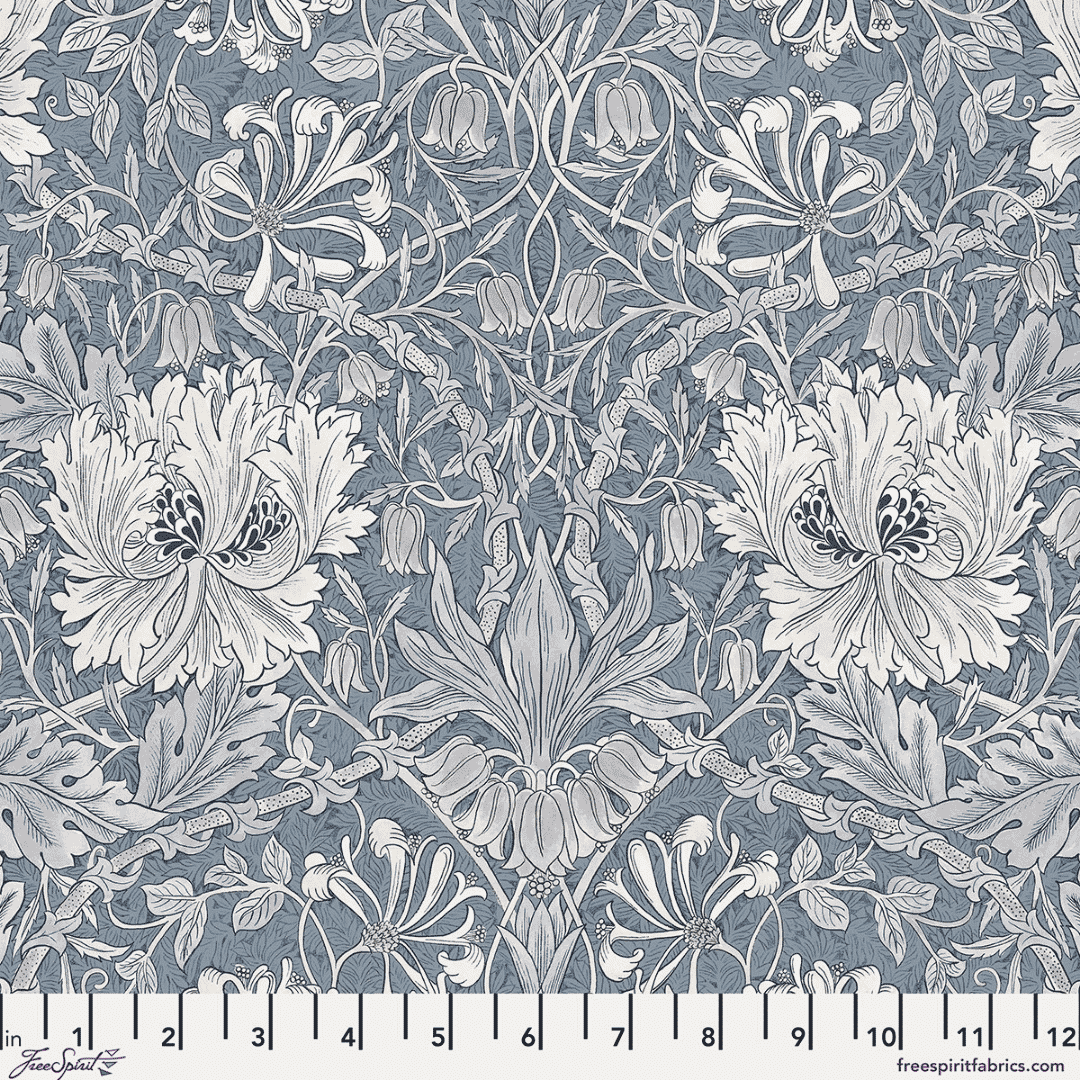 William Morris Morden - Honeysuckle & Tulip - Indigo